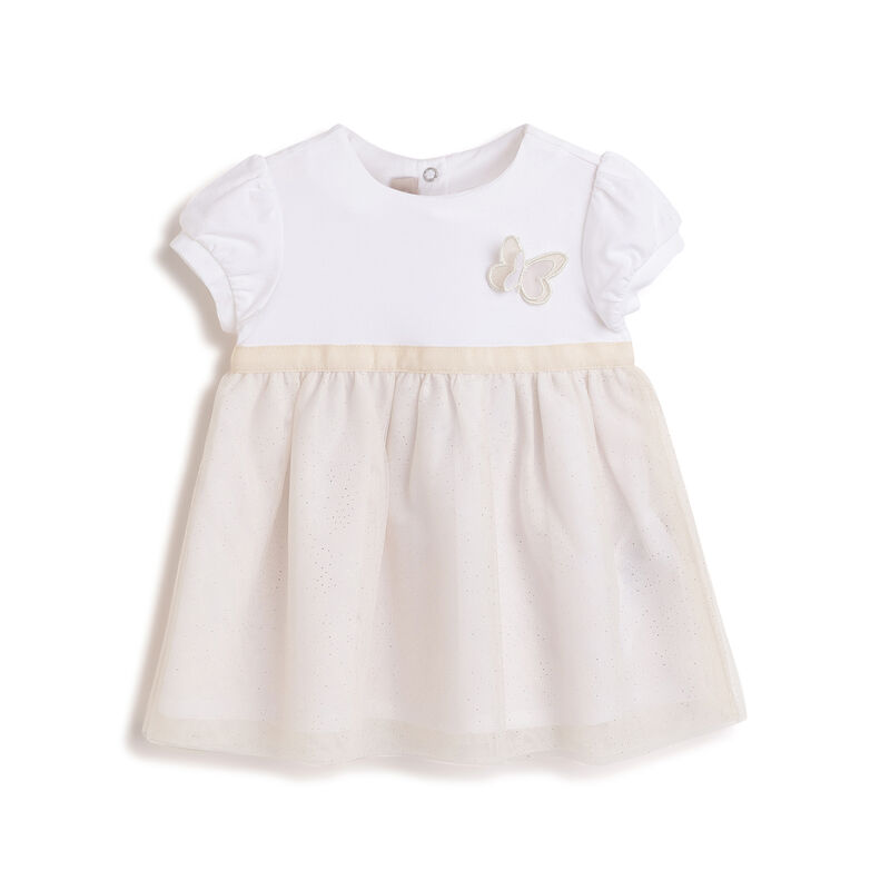 Girls Natural Striped Short Sleeve Dress image number 0